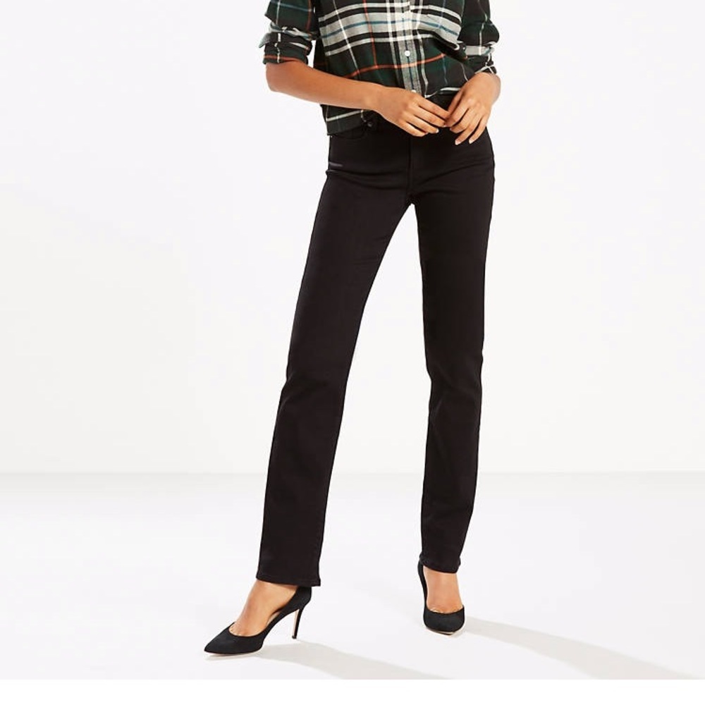 Levi’s 714 straight fit black jeans